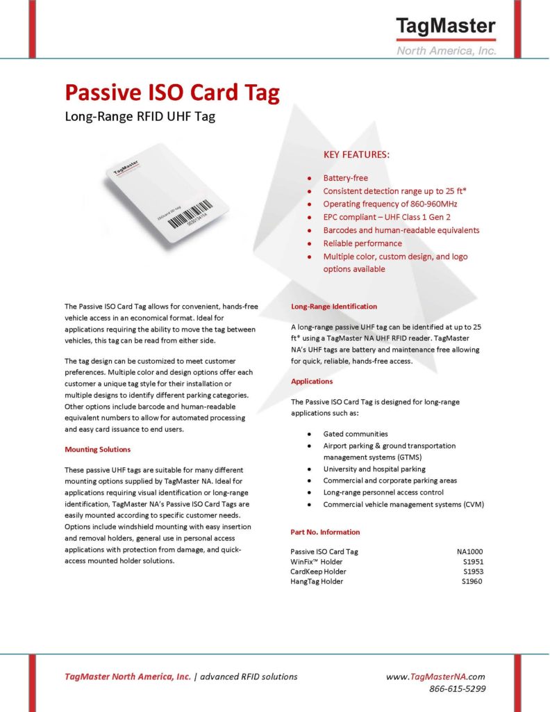 NA1000 ISO Card – ArmID – IDentification Solutions at Work